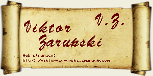 Viktor Zarupski vizit kartica